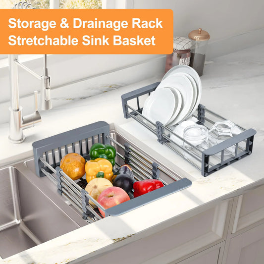 The Bowl Drying Rack Is Expandable and Suitable For Kitchen Sinks The