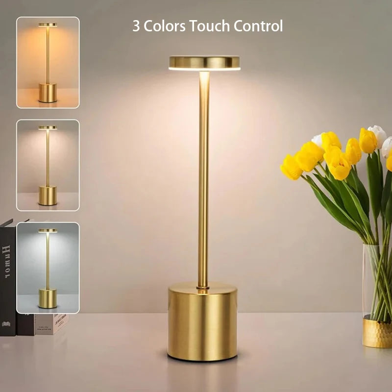 Type C Rechargeable LED Table Lamp Touch Switch Bedside Night Light