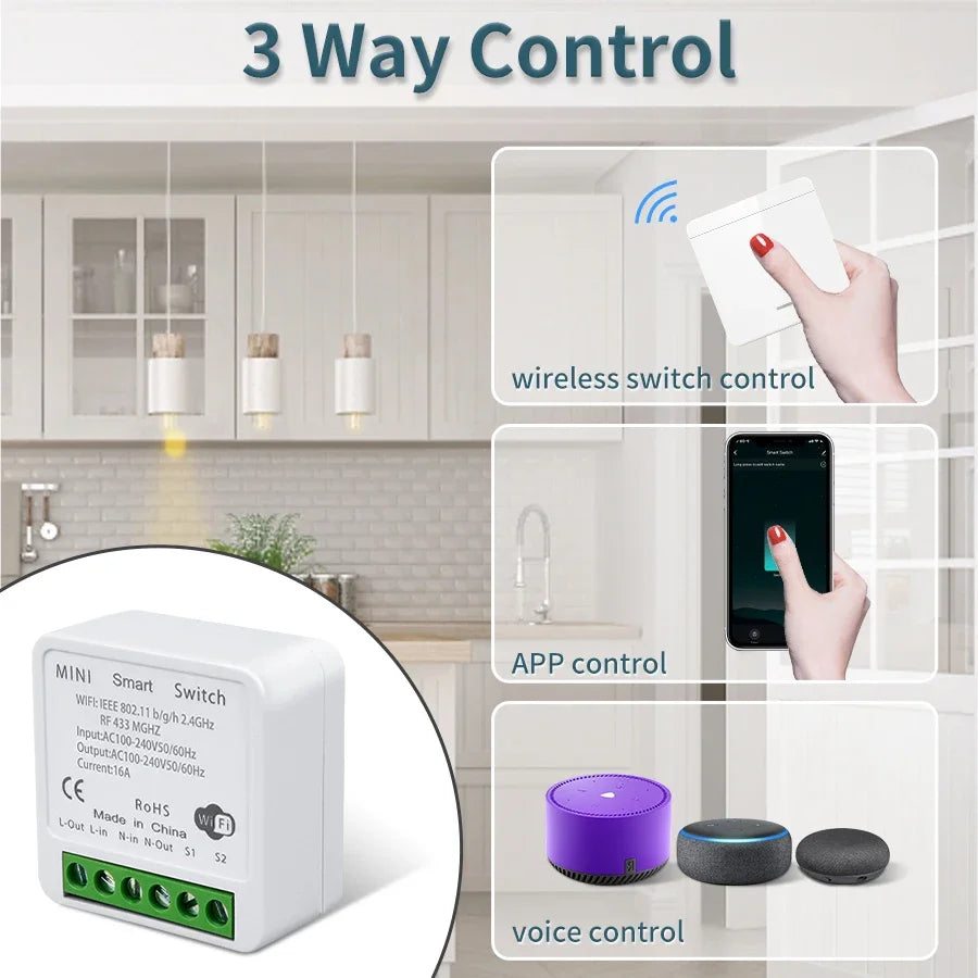 Wifi Smart Switch for Led Lighting Tuya Smart Life RF 433MHz Remote