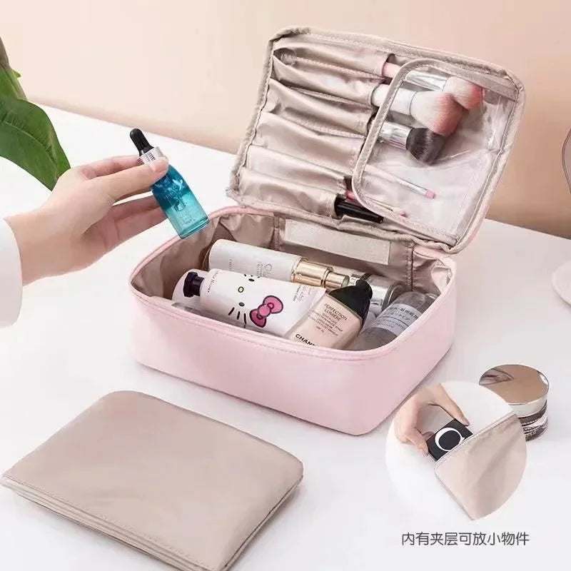 Travel Makeup Bag Water-resistant Toiletry Cosmetic Bag Portable Large