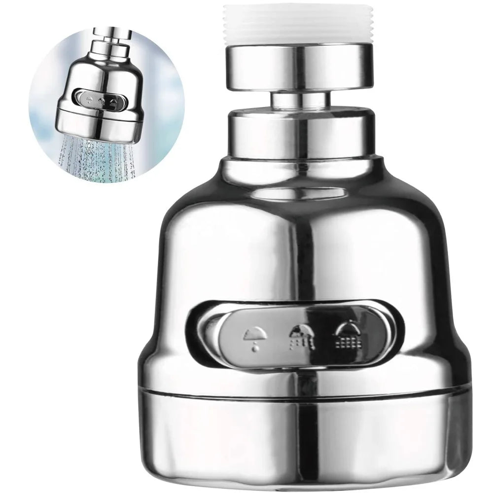 360 Degree Swivel Kitchen Faucet Aerator Adjustable Dual Mode Sprayer