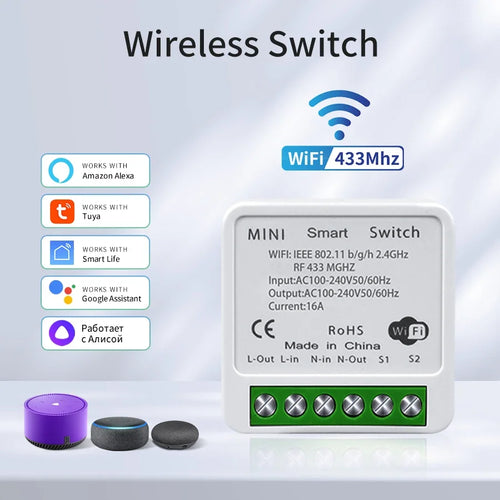 Wifi Smart Switch for Led Lighting Tuya Smart Life RF 433MHz Remote