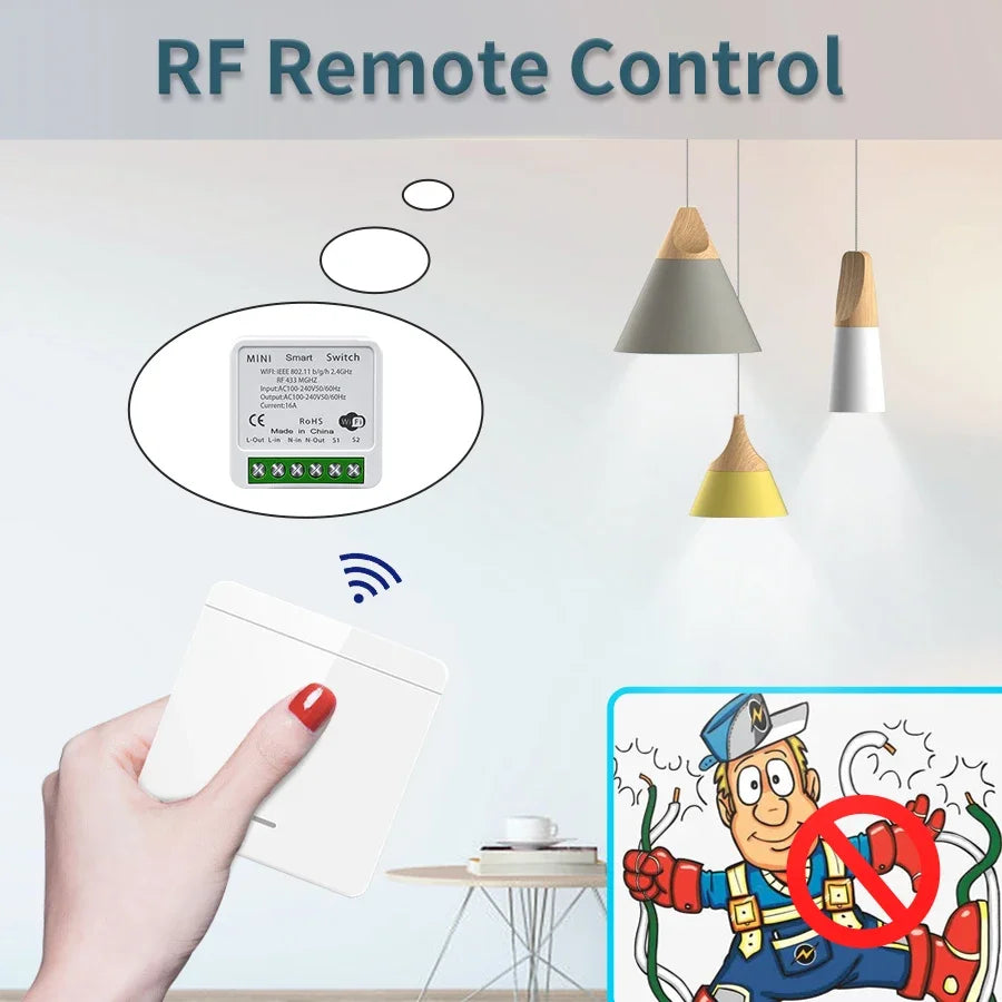 Wifi Smart Switch for Led Lighting Tuya Smart Life RF 433MHz Remote