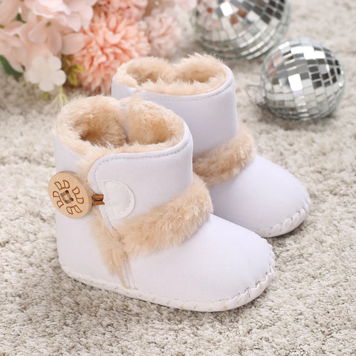 2022 Baby Autumn Winter Boots Baby Girl Boys Winter Warm Shoes Solid