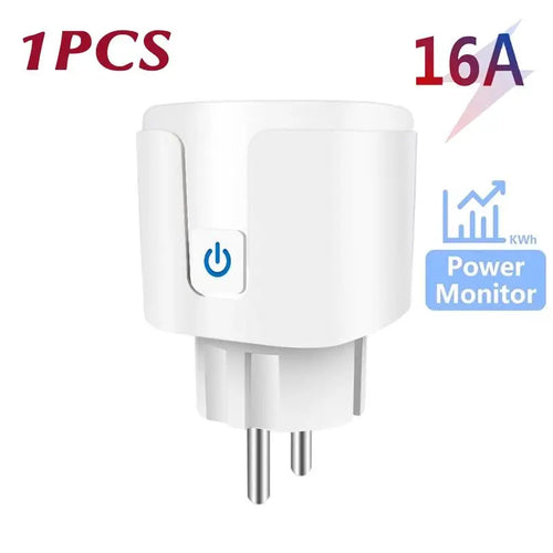 Tuya Smart Socket Outlet EU Plug 16A/20A With Power Monitor Timing