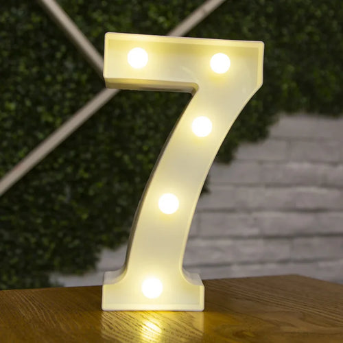 Alphabet Letter LED Lights Luminous Number Lamp Decor  Battery Night