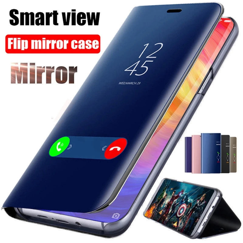 Smart View Mirror Flip Case For Samsung Galaxy A55 A35 A25 A05S A14