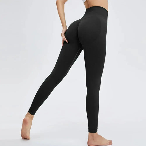 Yoga Pants Seamless T-line Honey Peach Hip Yoga Pants Women's Pleated