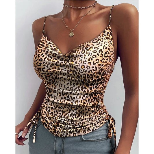 6 color Leopard Print tank Vests Crop Tops Women Sexy Stylish