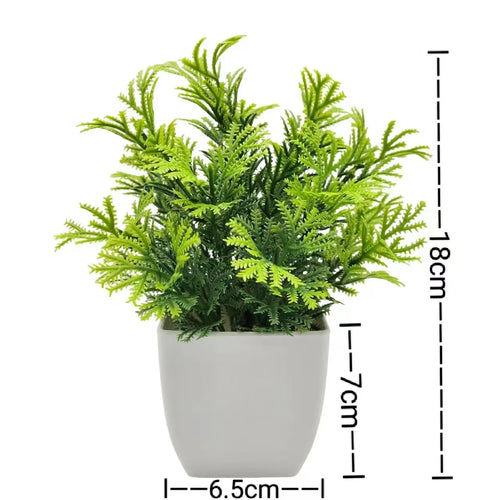 1pc Artificial Plants with Plastics Pots Perfect Greenery for Home