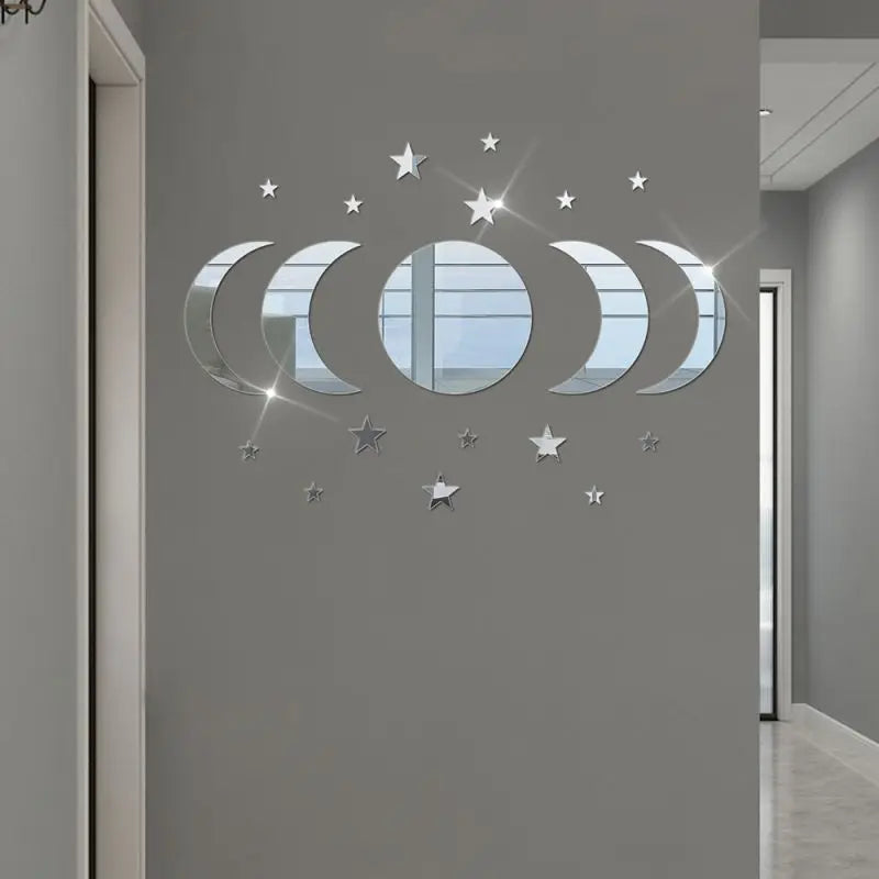 20pcs Acrylic Star Moon Shape Wall Sticker Lenses for Wall Decoration