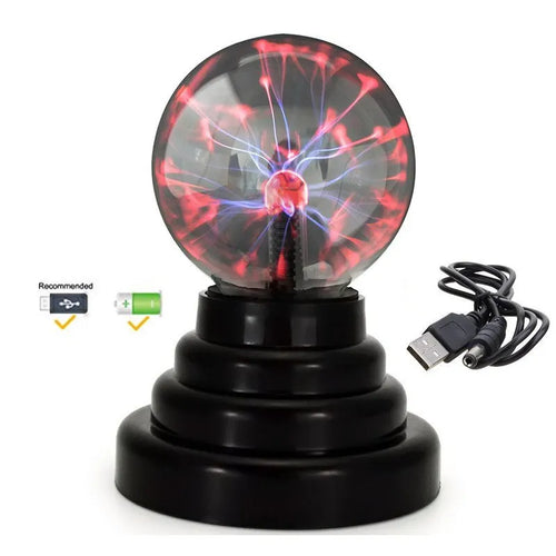 3 Inch Magic Plasma Ball Lamp Touch Sensitive Atmosphere Night Light