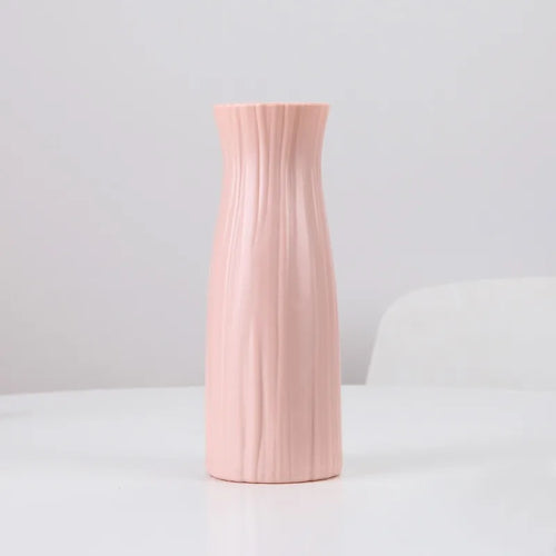 1Pc Nordic Flower Vase Minimalist Style Solid Color Plastic Pot