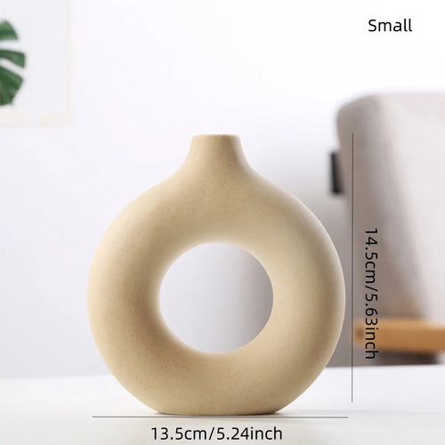 1pc ceramic vase works of art, living room bedroom study cafe and