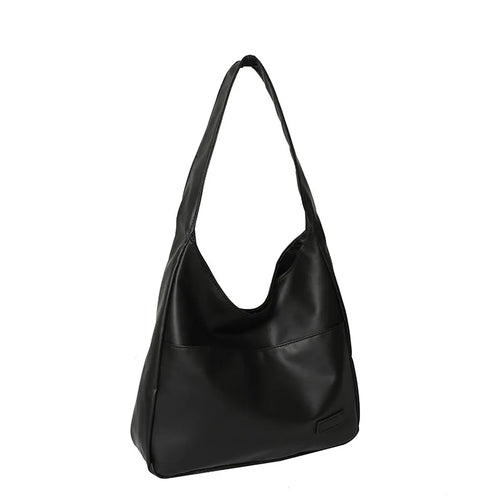 Women's Hobo bag, simple PU leather solid shoulder bag, fashionable