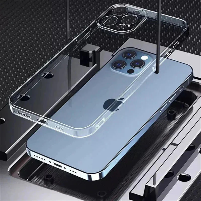 Ultra Thin Clear Silicone Case for iPhone 16 15 14 13 12 11 Pro Max