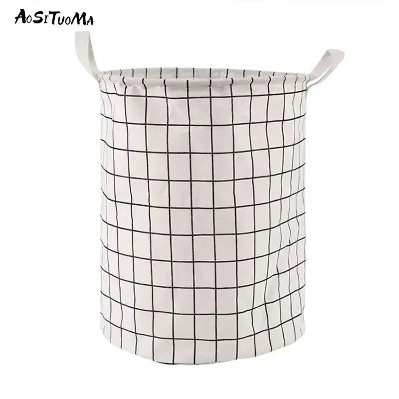 1pc Round Dirty Clothes Basket, Laundry Basket, Portable Dirty Clothes