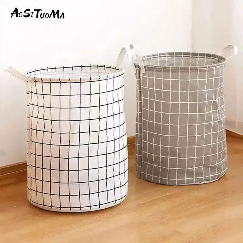 1pc Round Dirty Clothes Basket, Laundry Basket, Portable Dirty Clothes