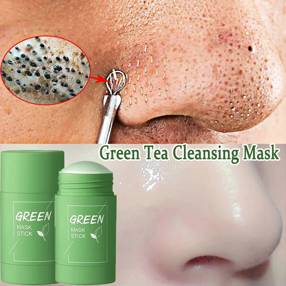 Blackhead Remover Acne Skincare Green Tea Mask Shrink Pore Facial