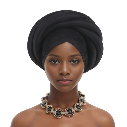 Twisted Braid Turban Cap for Women African Lady Head Wraps Nigeria Raw