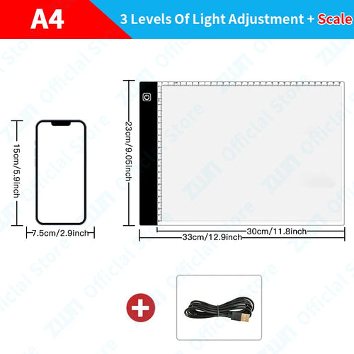 A3/A4/A5 3-Level Dimming Led Drawing Copy Pad Board Children's Toy