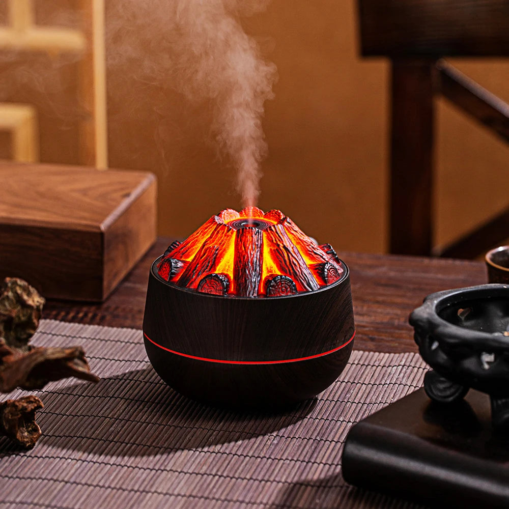 2024 New 300ML Artificial Charcoal Fire Air Humidifier Aroma Diffuser