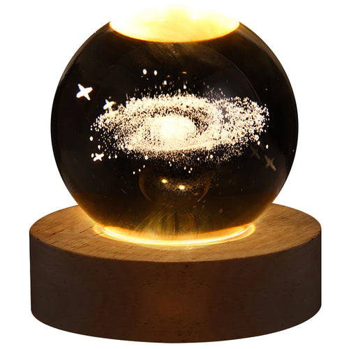 Valentines Day Gift  Galaxy Crystal Ball lamp 3D planet moon lamp USB