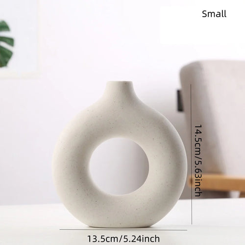 1pc ceramic vase works of art, living room bedroom study cafe and