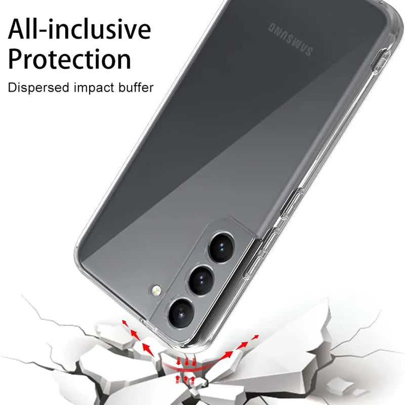 Full Camera Protection Silicone Soft Case For Samsung Galaxy S23 S22