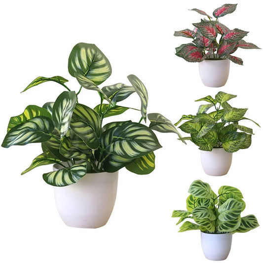 1pc Artificial Bonsai Flower Foliage Plant Potted Home Living Room