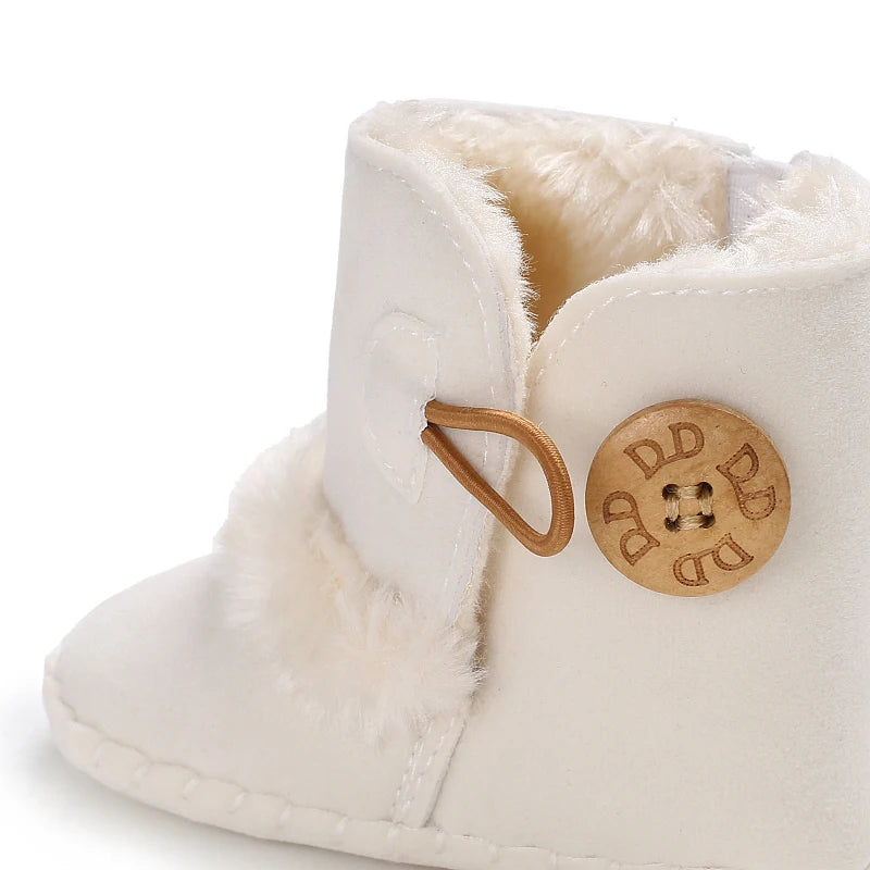 2022 Baby Autumn Winter Boots Baby Girl Boys Winter Warm Shoes Solid