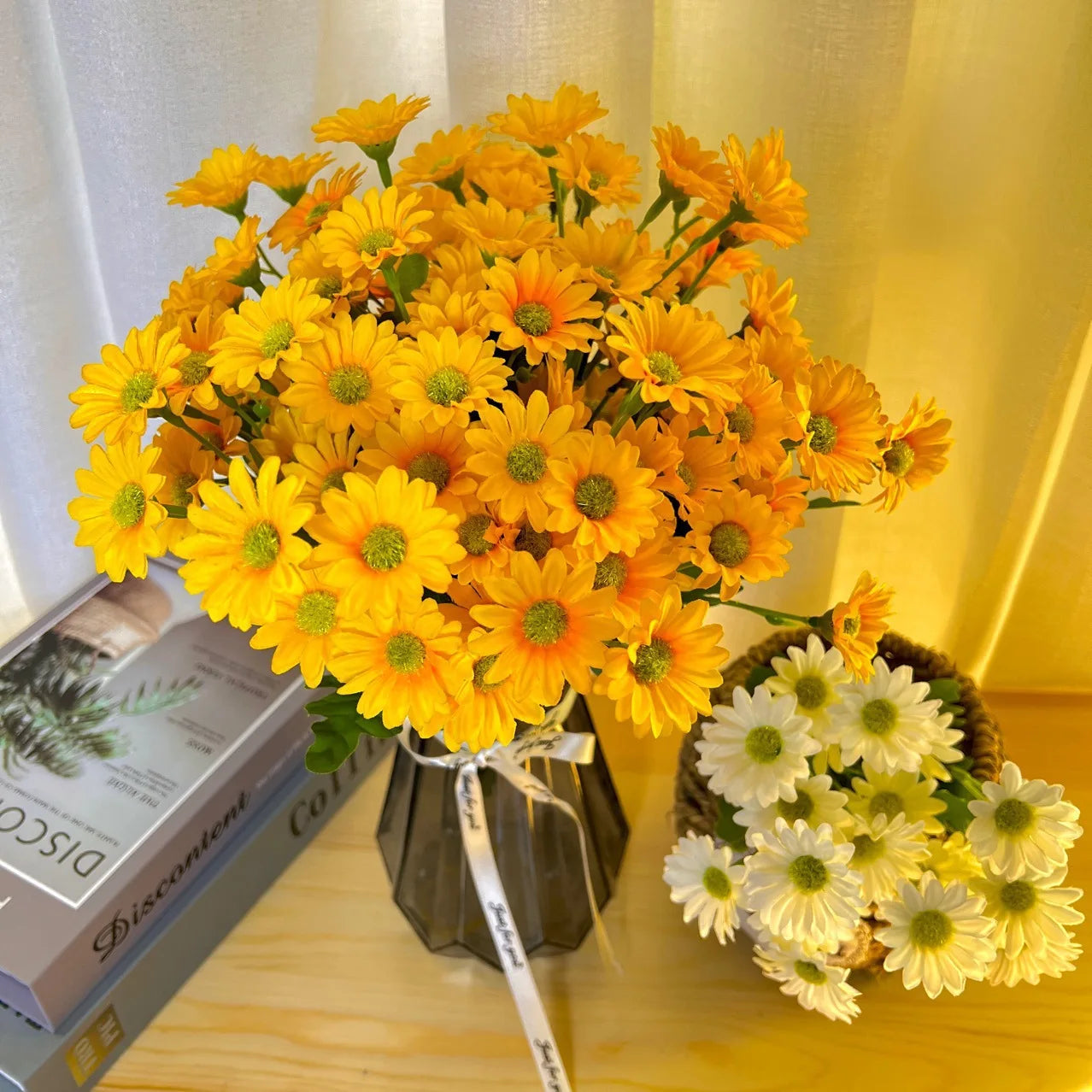 21 Heads Of Sunflowers Small Daisies Bouquets Of Chamomile Wedding