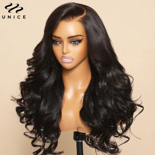 UNice 3D Body Wave Wig 250% Density 13x4 Human Hair Lace Frontal Wig