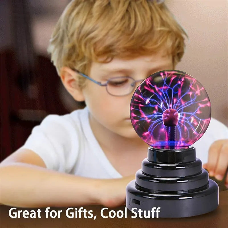 3 Inch Magic Plasma Ball Lamp Touch Sensitive Atmosphere Night Light