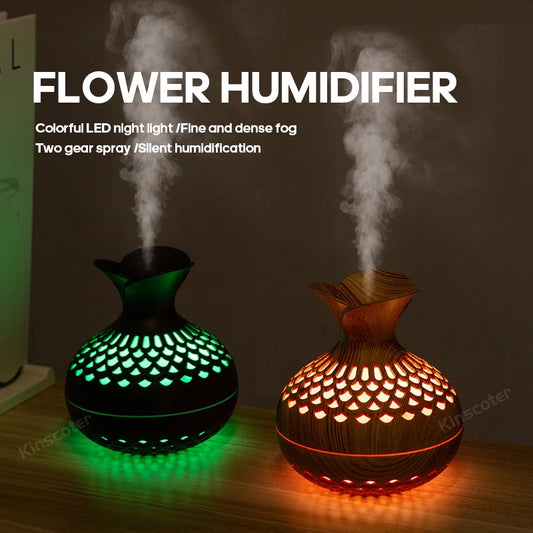 Wood Grain Humidifier 300ml USB Aroma Diffuser Atomizer USB Household