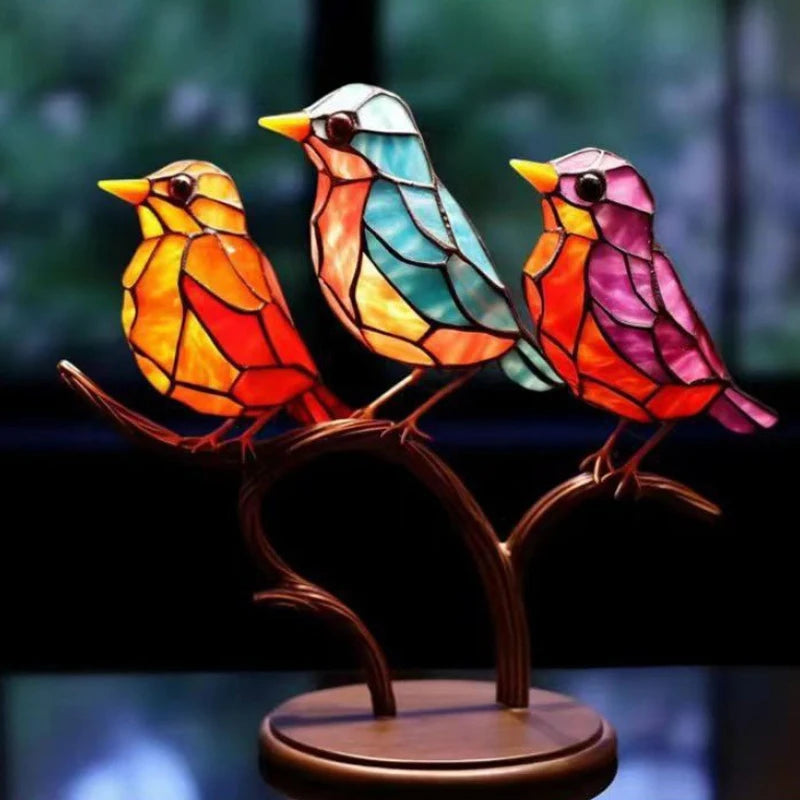 Acrylic Birds Home Decorations Simulation Birds Desktop Decorations