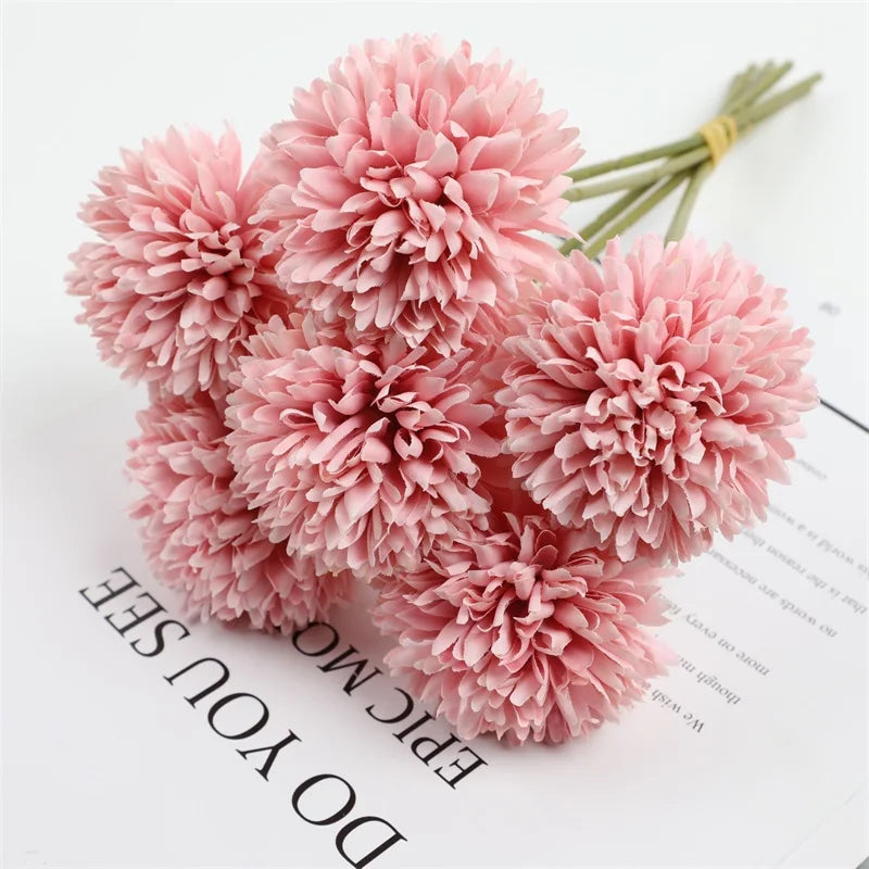 3/6Pc Hydrangea Artificial Flowers Bouquet Boho Home Bedroom Decor