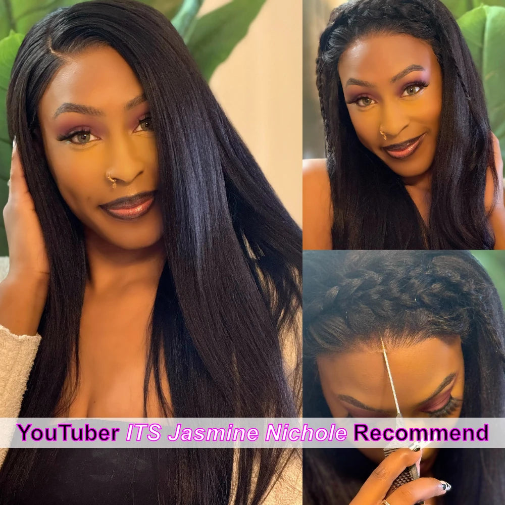 UNice Hair Pre Everything 13x4 Lace Frontal Wig Human Hair Yaki