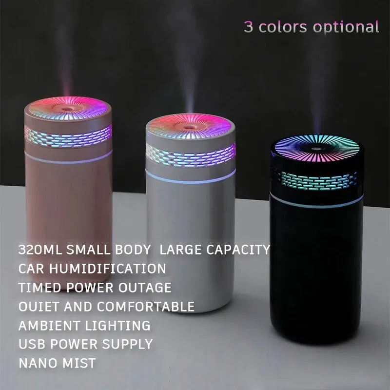 250ML Car Air Humidifier Portable Mini Spray Mist Humidifier with LED