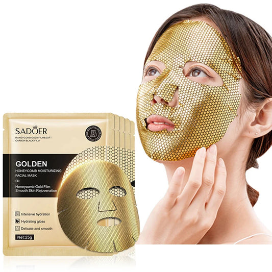 10pcs SADOER 24K Gold Moisturizing Facial Masks skincare Firming