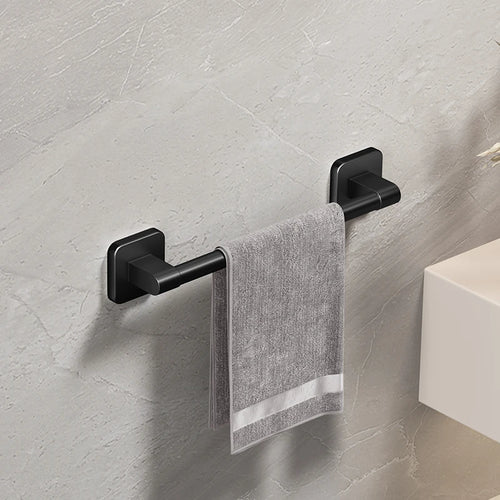 Bathroom Towel Holder White Without Drilling Bathroom Black Towel Rack