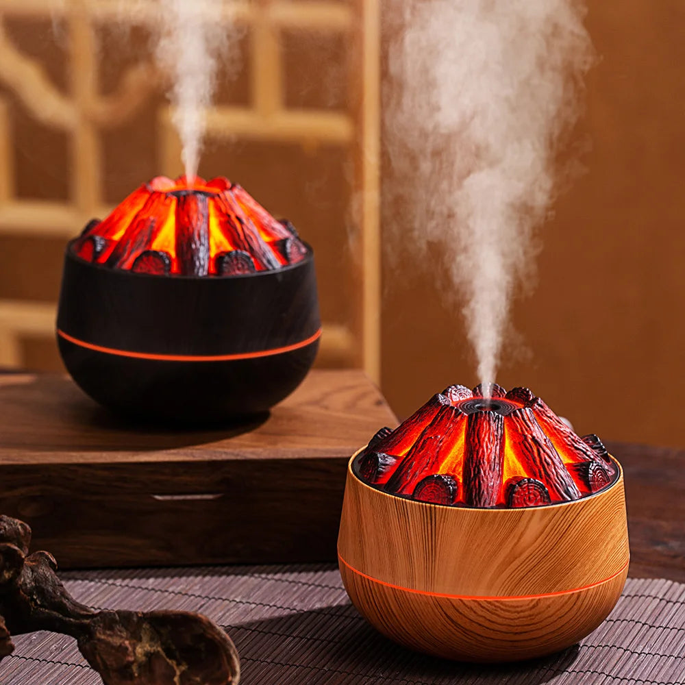 2024 New 300ML Artificial Charcoal Fire Air Humidifier Aroma Diffuser