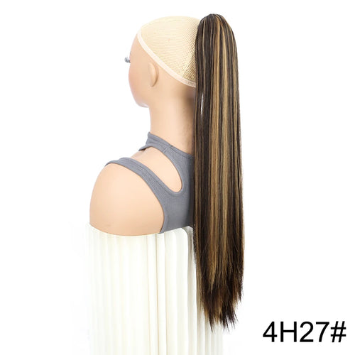 WIGSIN 24Inch Syntheitc Claw Clip On Long Straight Ponytail Hair