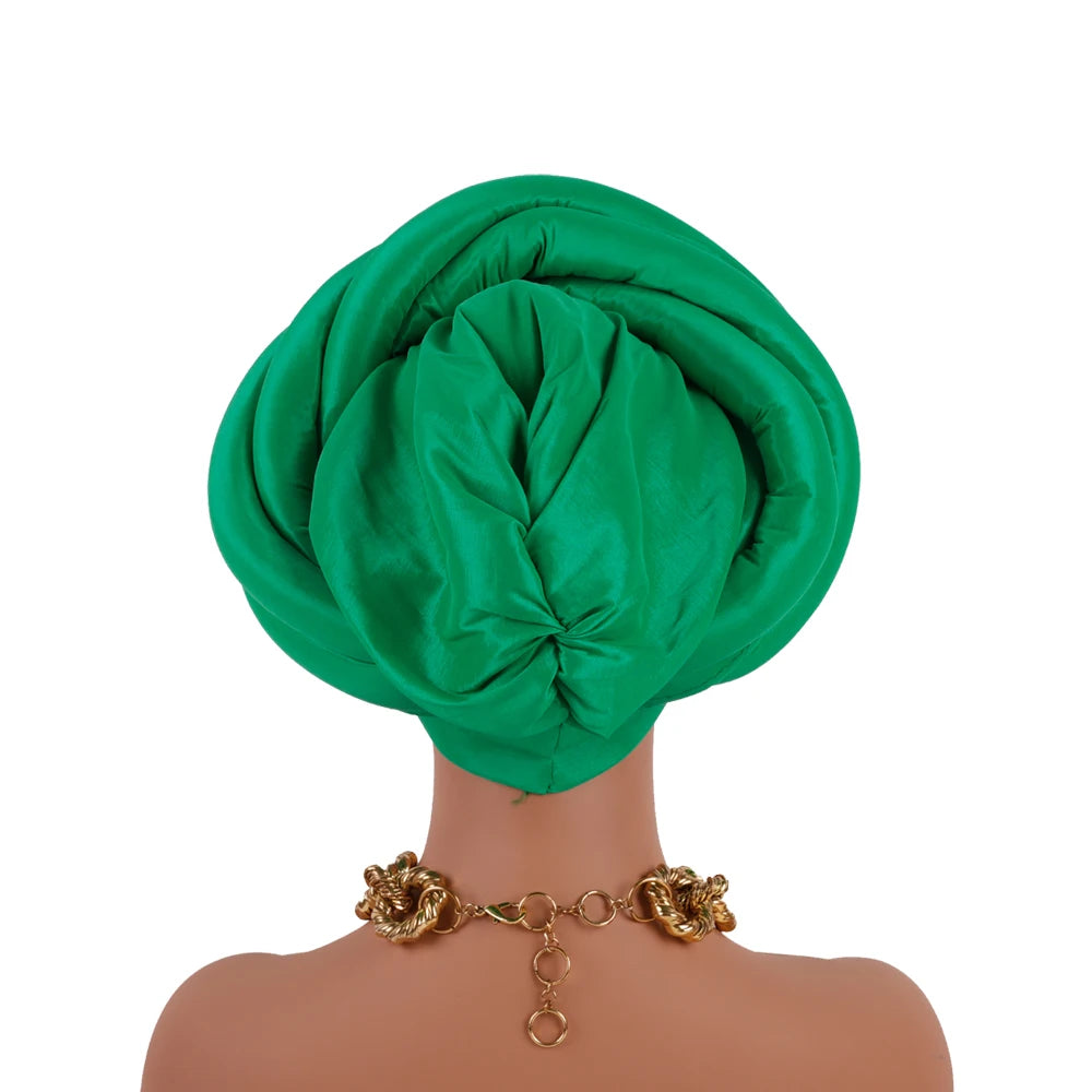 Twisted Braid Turban Cap for Women African Lady Head Wraps Nigeria Raw