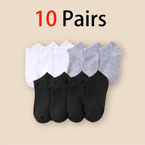 10/20/30/40/50 Pairs Of Breathable Deodorant Men's Low Cut Ankle Socks