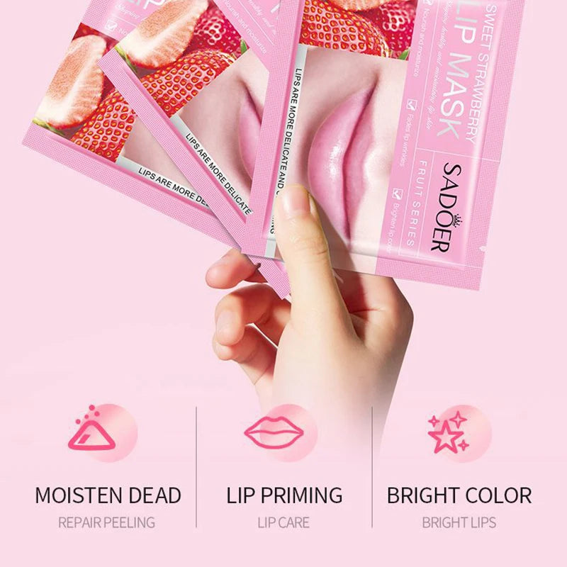 30pcs Fruits Lip Mask Moisturizing Nourishing Collagen Lip Patches