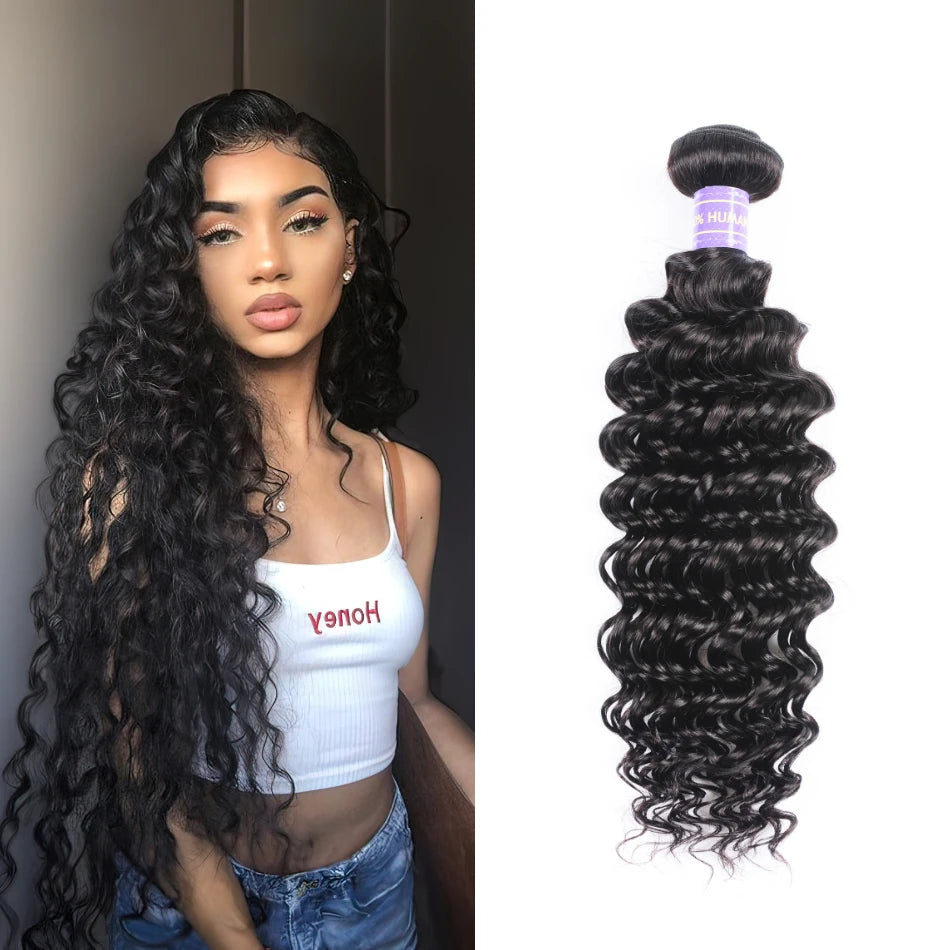 Unice Hair 1/3/4 Brazilian Affordable Deep Wave Bundles Deal 100%