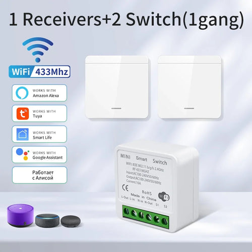 Wifi Smart Switch for Led Lighting Tuya Smart Life RF 433MHz Remote