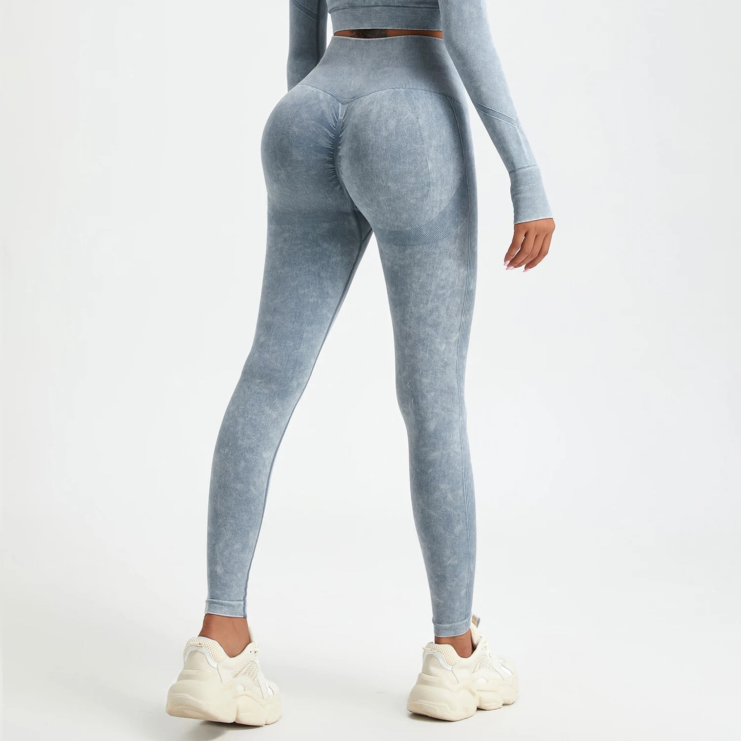 Wash Sexy Push Up Gym Leggings Women High Waist Seamless Skinny Sporty