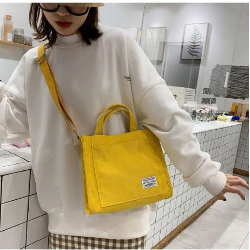 Women's Bag Corduroy New Small Square Bag Trendy Handbag Single